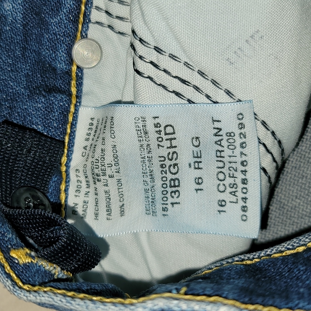 Wrangler pants jeans dark demin fade straight leg cotton pants sz 27 x 31 - Picture 5 of 8